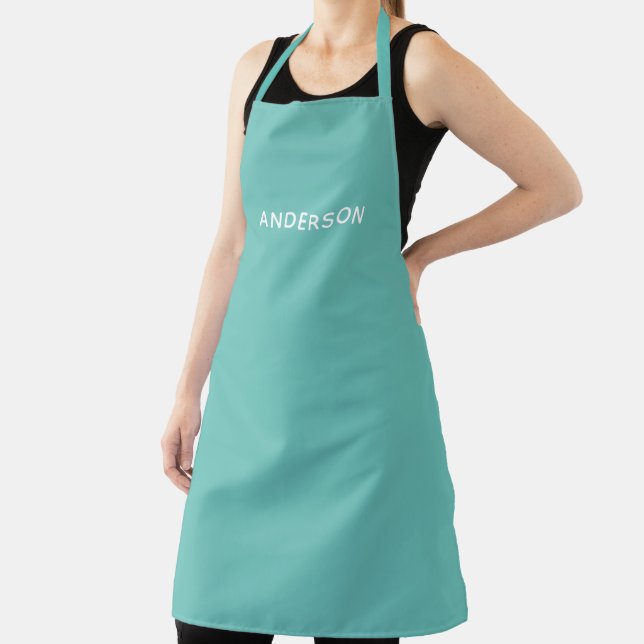Einfaches personalisiertes Namensmonogramm | Elega Schürze (InSitu)