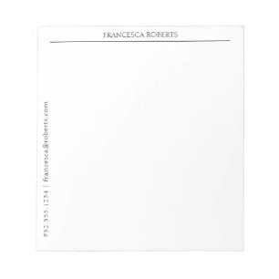 Einfaches personalisiertes Notizbuch Notizblock