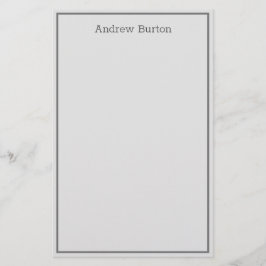 Einfaches Personalisiertes Papier | Grau