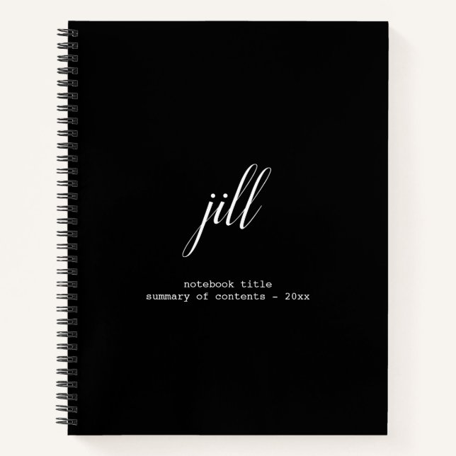 Einfaches Personalisiertes SpiralNotebook mit eleg Notizbuch (Vorderseite)
