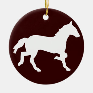 einfaches Pferd Keramik Ornament
