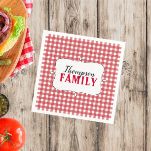 Einfaches Picnic Gingham Pattern Minimalistischer  Serviette