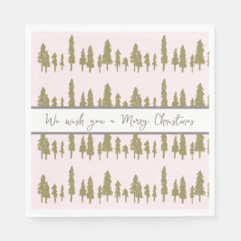 Einfaches Pink und Magenta Weihnachtsmuster Serviette