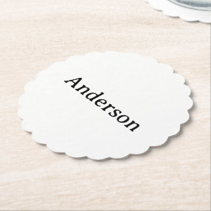 Einfaches professionelles Geschäft 4" x 4" gewellt Untersetzer