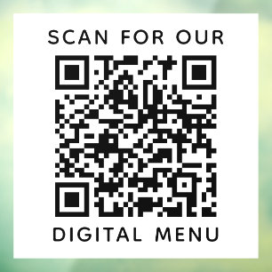 Einfaches professionelles Geschäft- QR-Code digita Fensteraufkleber