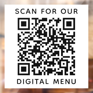 Einfaches professionelles Geschäft QR-Code digital Fensteraufkleber