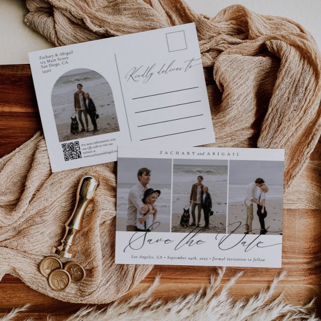 Einfaches QR-Code-Arch-Foto Hochfahren speichern S Ankündigungspostkarte (Von Creator hochgeladen)