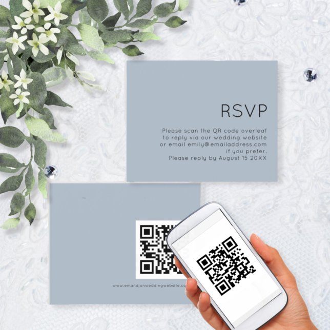Einfaches QR-Code Hochzeit von Dusty Blue UAWG (Von Creator hochgeladen)