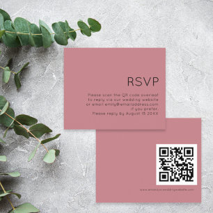 Einfaches QR-Code Hochzeitsstift Dusty Rose UAWG
