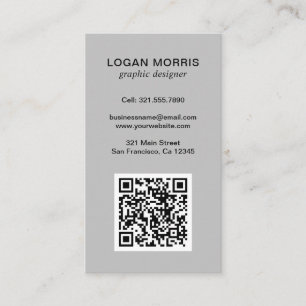 Einfaches QR-Code modern Visitenkarte