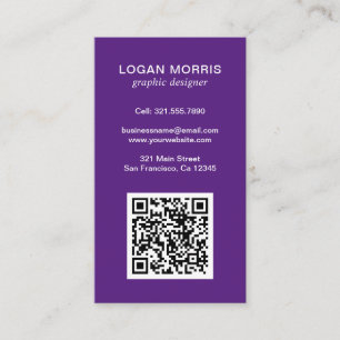 Einfaches QR-Code modern Visitenkarte