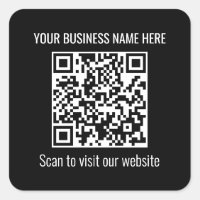 Einfaches QR-Code Modernes Schwarzes Quadrat