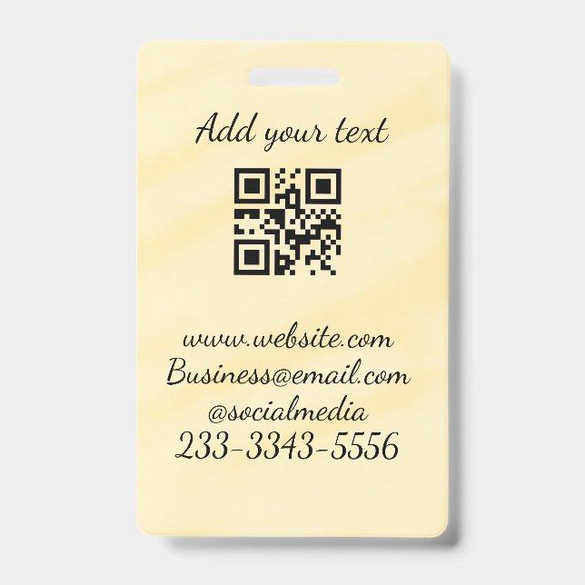 Einfaches QR-Code, um den Klassiker Ihres Namens h Ausweis (Front)