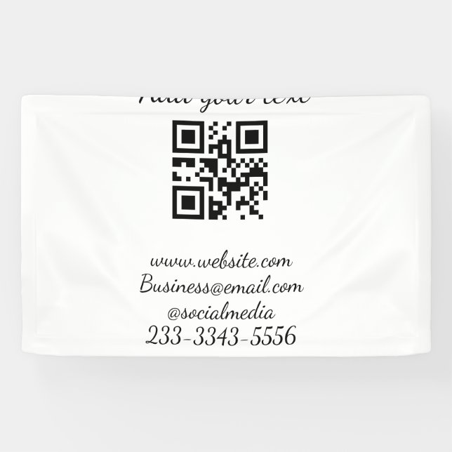 Einfaches QR-Code, um den Klassiker Ihres Namens h Banner (Horizontal)