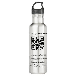 Einfaches QR-Code, um den Klassiker Ihres Namens h Edelstahlflasche