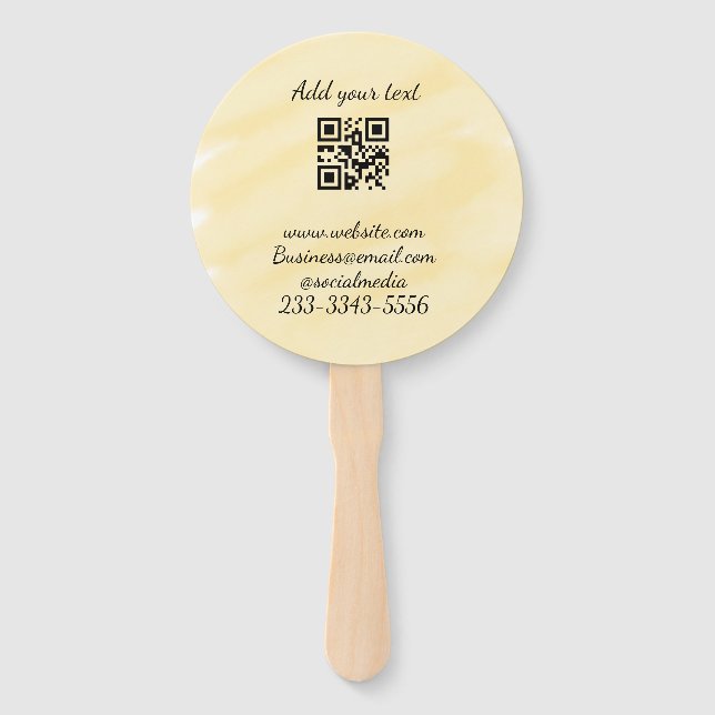 Einfaches QR-Code, um den Klassiker Ihres Namens h Fächer (Vorderseite)