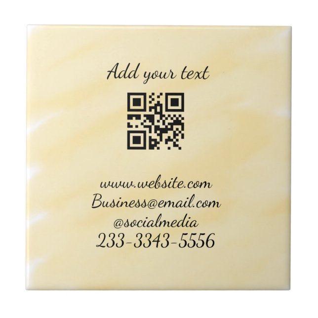 Einfaches QR-Code, um den Klassiker Ihres Namens h Fliese (Vorderseite)