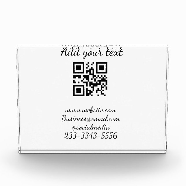 Einfaches QR-Code, um den Klassiker Ihres Namens h Fotoblock (Vorderseite)