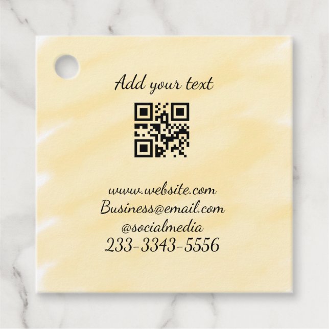 Einfaches QR-Code, um den Klassiker Ihres Namens h Geschenkanhänger (Vorderseite)