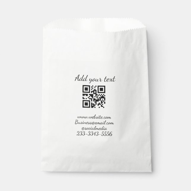 Einfaches QR-Code, um den Klassiker Ihres Namens h Geschenktütchen (Vorderseite)