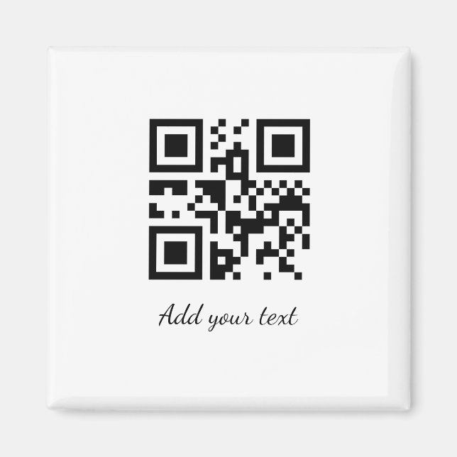 Einfaches QR-Code, um den Klassiker Ihres Namens h Magnet (Vorne)