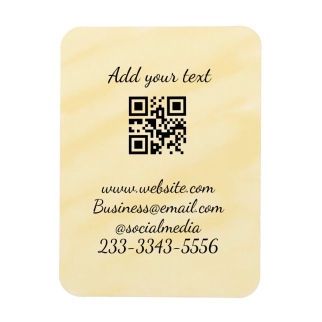 Einfaches QR-Code, um den Klassiker Ihres Namens h Magnet (Vertikal)