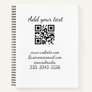 Einfaches QR-Code, um den Klassiker Ihres Namens h Notizbuch