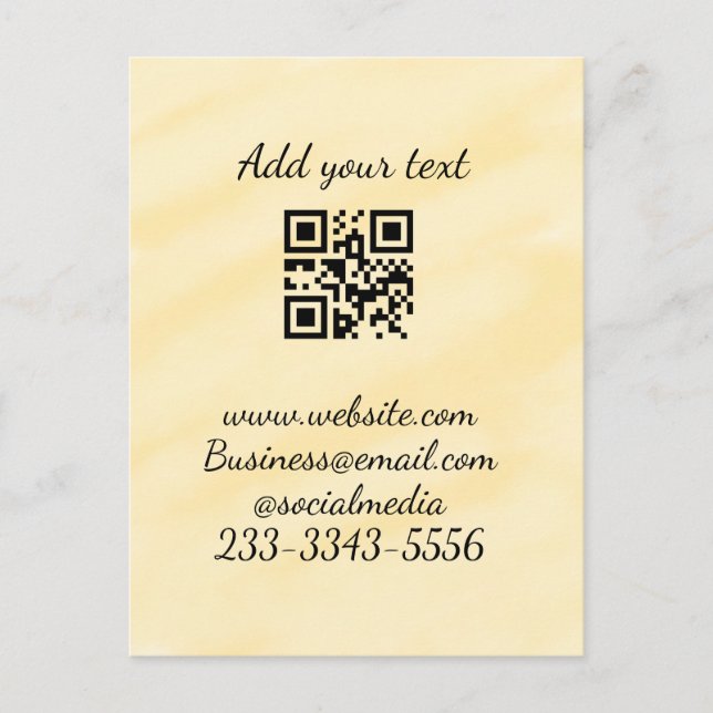Einfaches QR-Code, um den Klassiker Ihres Namens h Postkarte (Vorderseite)