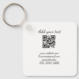 Einfaches QR-Code, um den Klassiker Ihres Namens h Schlüsselanhänger