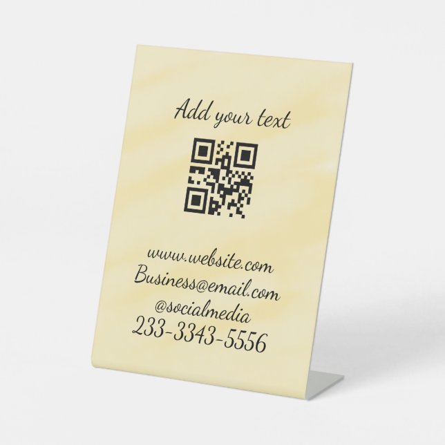 Einfaches QR-Code, um den Klassiker Ihres Namens h Sockelschild (Vorderseite)