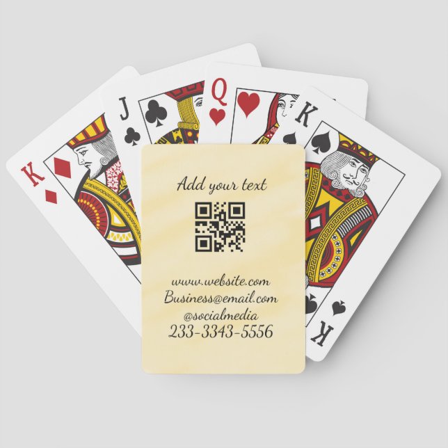 Einfaches QR-Code, um den Klassiker Ihres Namens h Spielkarten (Rückseite)