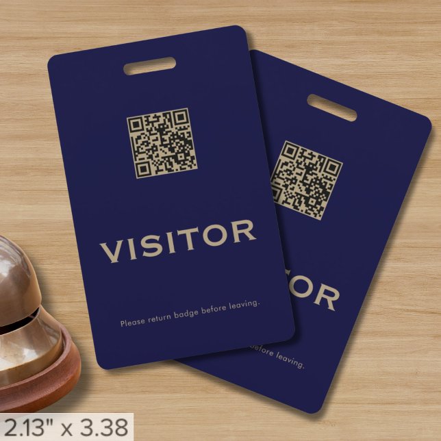 Einfaches QR-Code-Visitor-Abzeichen Ausweis (Von Creator hochgeladen)