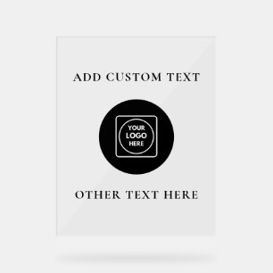 Einfaches QR-Logo-Branding-Acrylschild Acrylschild