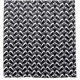 Einfaches Raccoon-Design Duschvorhang