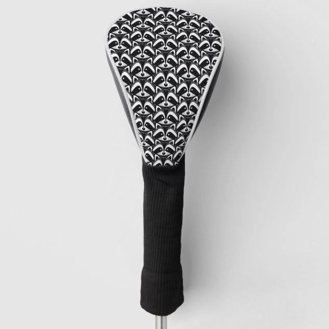 Einfaches Raccoon-Design Golf Headcover (Vorderseite)