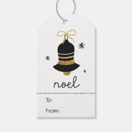 Einfaches, raffiniertes Weihnachten aus schwarzem Geschenkanhänger