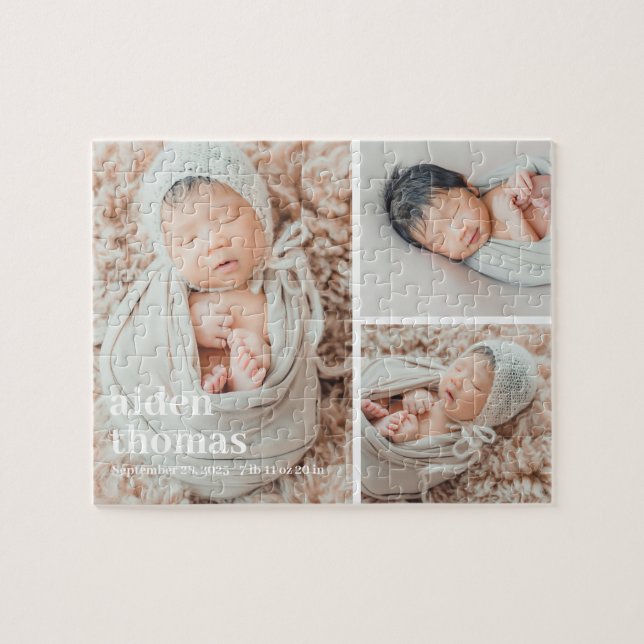 Einfaches Raster aus drei Personalisierten Foto-Pu (Horizontal)