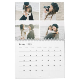 Einfaches Raster von vier (48 Fotos) benutzerdefin Kalender