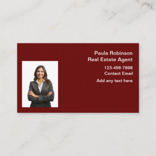 Einfaches Realtor-Foto-Geschäftskarten-Design Visitenkarte