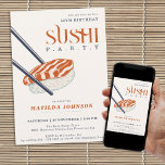 Einfaches Retro 50. Geburtstag Sushi Party Einladung<br><div class="desc">Einfache Retro 50. Geburtstag Sushi Party Einladung. Treten Sie ein in eine Welt des Geschmacks und des Vergnügens und laden wir Sie zu einem einzigartigen Meilenstein ein - ein Sushi-Party wie kein anderes. Unser Einladungs-Design besticht durch eine einfache, aber Retro-Ästhetik, die den Ton für eine Nacht der kulinarischen Köstlichkeiten und...</div>