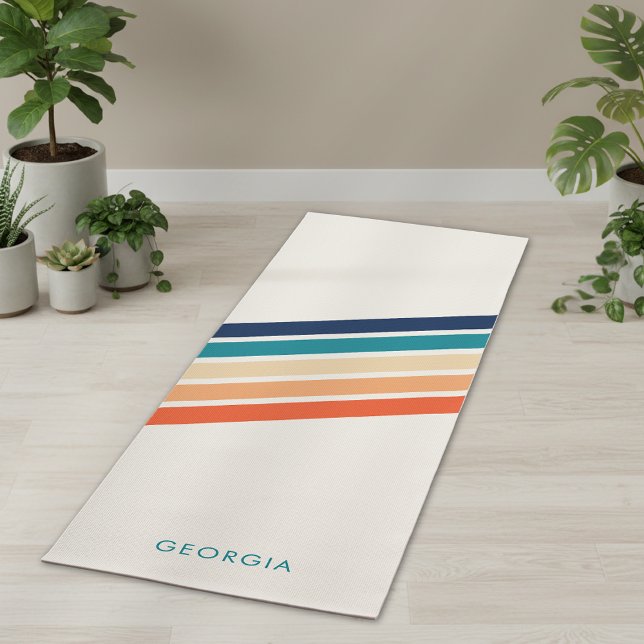 Einfaches Retro-Monogramm  Yogamatte (Von Creator hochgeladen)