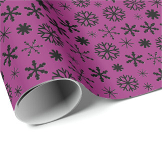 Einfaches Retro-Schneeflockenmuster Geschenkpapier