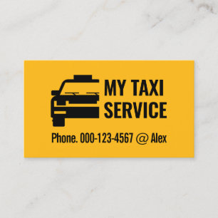 Einfaches Retro-Taxi-Autofahrhäuschen Visitenkarte
