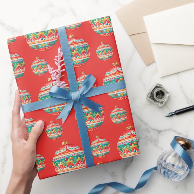 Einfaches Retro-Weihnachtsgeschmack Geschenkpapier (Schenken)