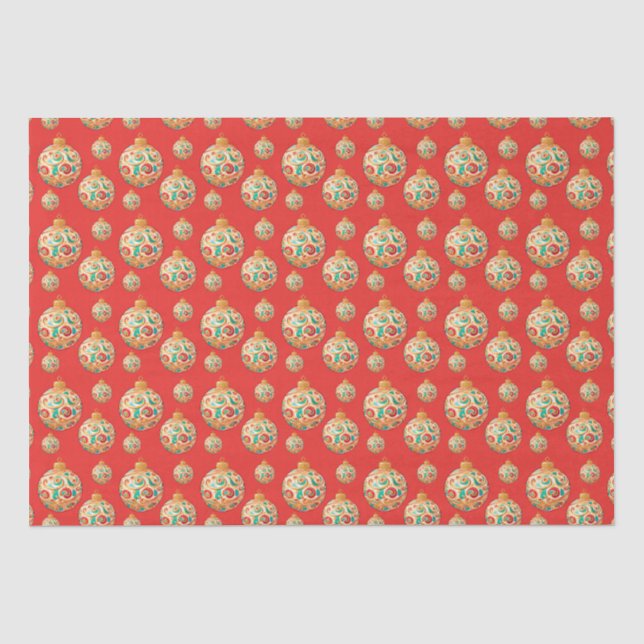 Einfaches Retro-Weihnachtsgeschmack Seidenpapier (Vorderseite)