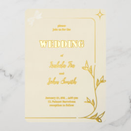 EINFACHES ROMANTISCHES DESIGN FOLIENEINLADUNG