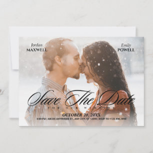 Einfaches Romantisches Foto für Hochzeiten Einladu Save The Date