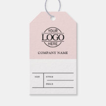 Einfaches rosa Geschäft-Logo-Kleidung-Preis-Hanget