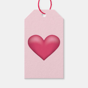 Einfaches rosa Herz auf einem hellrosa Hintergrund Geschenkanhänger