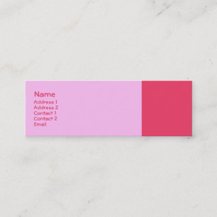Einfaches Rosa Mini Visitenkarte